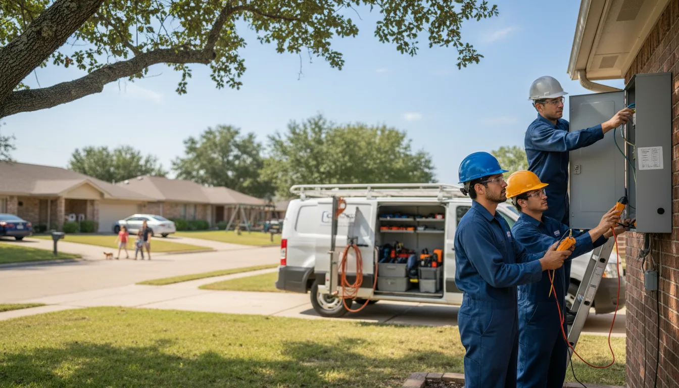 Certified electrician providing emergency electrical services in Hampden, ND